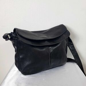 Vintage Marco Buggiani Bag Made in Italy Black Leather Crossbody Purse Soft